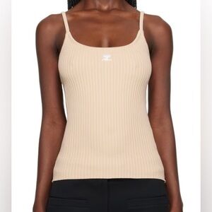 Courrèges pale pink tank top, size S